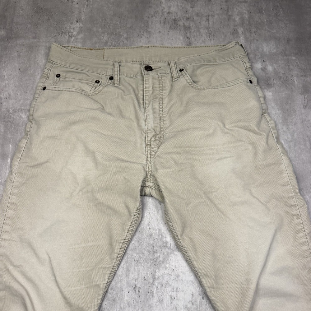 Levi's 512 Slim Taper Pants Mens 34x30 Tan Khaki Corduroy Stretch Chinos